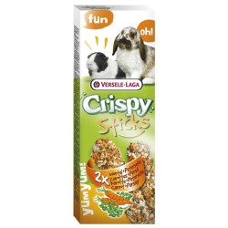 VERSELE-LAGA Crispy - Sticks à ronger - Lapins-Cobayes Carottes & Persil Faunelia