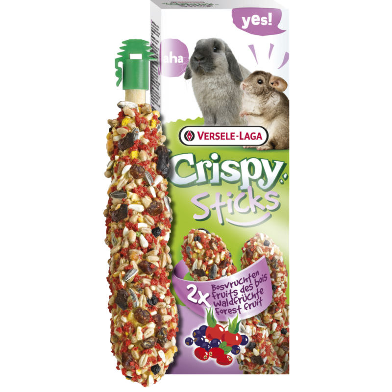 VERSELE-LAGA Crispy - Sticks à ronger - Lapins-Chinchillas Fruits des Bois Faunelia