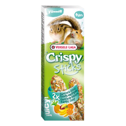 VERSELE-LAGA Crispy - Sticks à ronger - Hamsters-Ecureuils Fruits Exotique 110g Faunelia