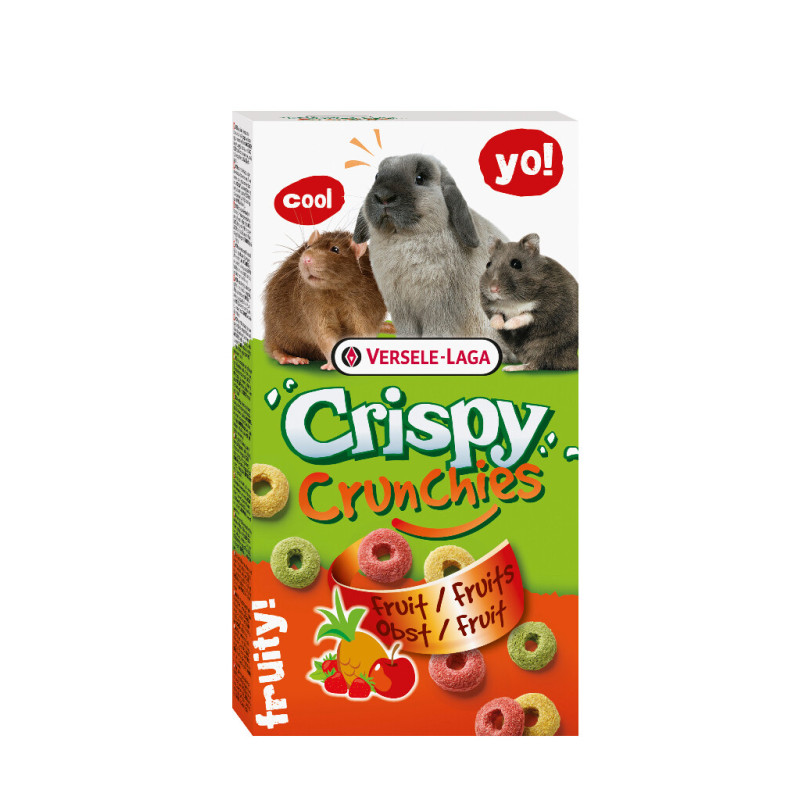 VERSELE-LAGA Crispy - Biscuits légers - Crunchies Fruits - lapins et rongeurs Faunelia