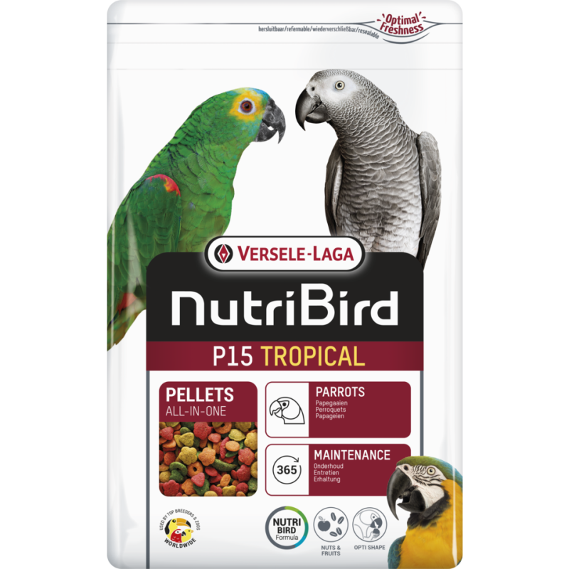 VERSELE-LAGA NutriBird - Granulés extrudés - P15 TROPICAL - Perroquets Faunelia