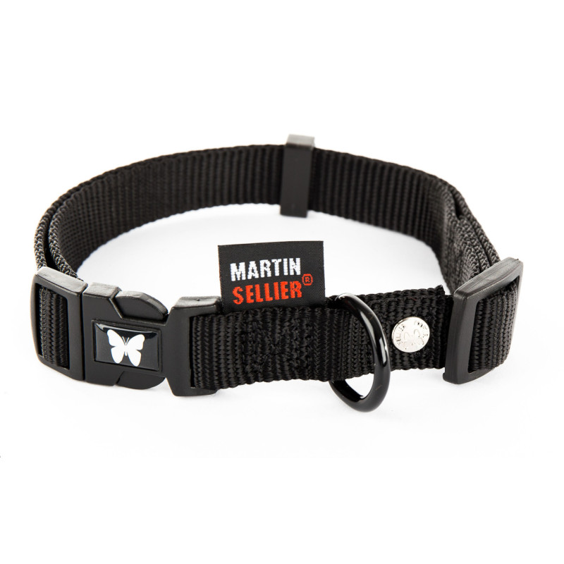 Martin Sellier Collier réglable - Nylon - Noir Faunelia