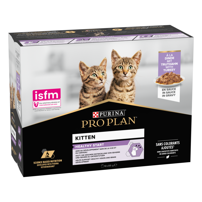 Purina PRO PLAN - Chaton - Healthy start - à la dinde en sauce Faunelia