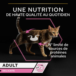 Purina PRO PLAN - Chat, Adult - Délicate Digestion - Poisson de l'océan Faunelia