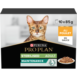 Purina PRO PLAN - Chat, Adulte, Stérilisé - Maintenance - Poulet Faunelia