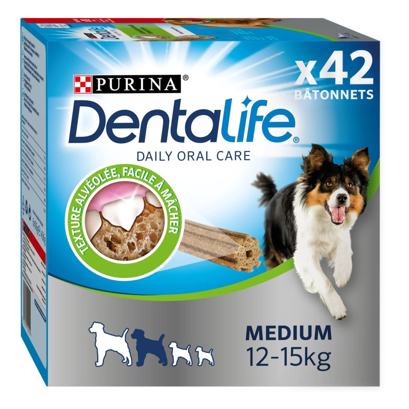 Purina DENTALIFE - Hygiène bucco dentaire - Chien - Moyen : 12 à 25kg Faunelia