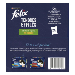 Felix FELIX - Sélection Mixte en glelée - Avec Légumes : Bœuf, poulet, truite et saumon Faunelia