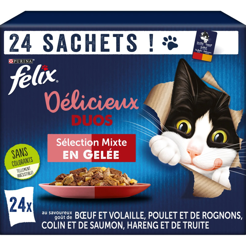 Felix FELIX - Délicieux Duos en gelée - Viandes et poissons Faunelia