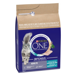 Purina One - Croquettes - Chat, Adulte - Poisson de Mer et Céréales Complètes