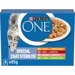 Purina One PURINA ONE - Patée pour chat - Junior - 4xSaumon et 4xPoulet Faunelia