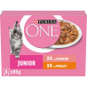 Purina One PURINA ONE - Patée pour chat - Junior - 4xSaumon et 4xPoulet Faunelia