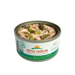 Almo nature HFC Complete, Sans céréales - Chat - Boite - Poulet et haricots verts Faunelia