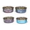 CROCI Gamelle en acier pour chien et chat - Roxy - Couleurs Assorties Faunelia