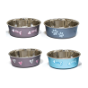 CROCI Gamelle en acier pour chien et chat - Roxy Satin - Couleurs Assorties Faunelia