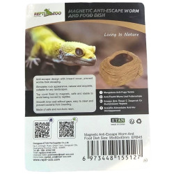 Reptizoo Magnetic Anti-Escape Worm & food dish Faunelia