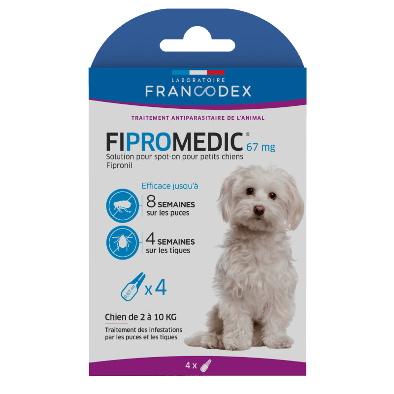 Francodex FIPROMEDIC - Solution pour spot-on - Petit chien 2-10kg Faunelia