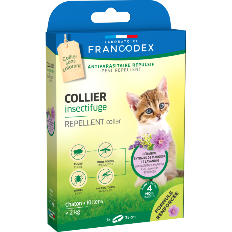 Francodex Collier insectifuge - Chaton Faunelia