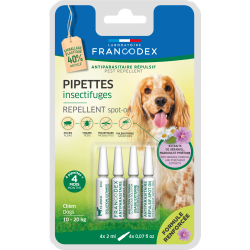 Francodex Pipettes Insectifuges - Chien 10-20kg Faunelia