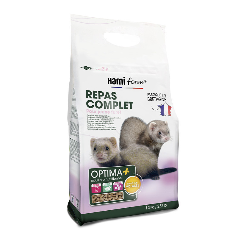 HamiForm Optima+ Premium - Repas complet - Jeune furet Faunelia