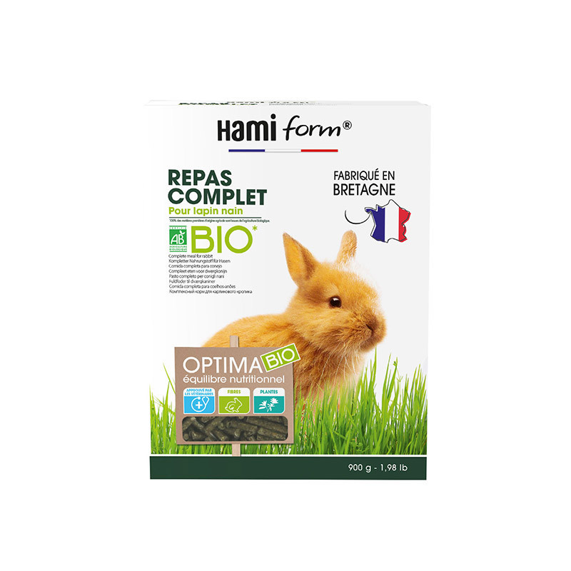 HamiForm Optima BIO Premium - Repas complet - Lapin nain Faunelia