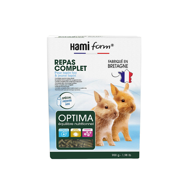 HamiForm Optima - Repas complet - Lapin toy et jeune lapin Faunelia