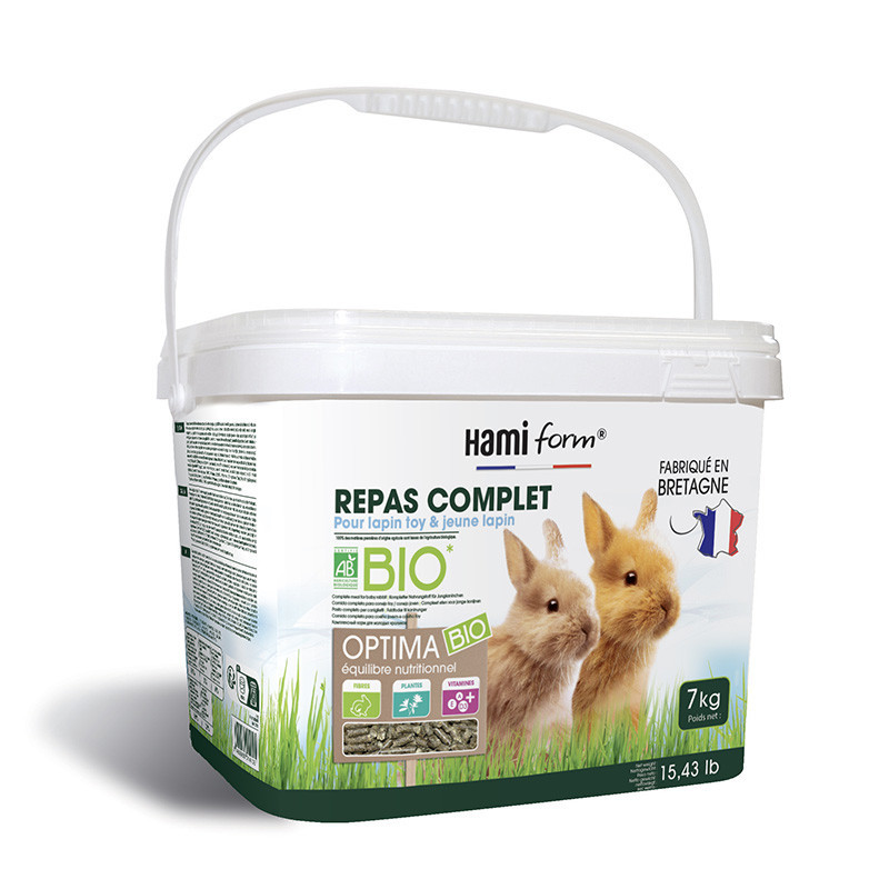 HamiForm Optima BIO Premium - Repas complet - Lapin toy & jeune lapin Faunelia