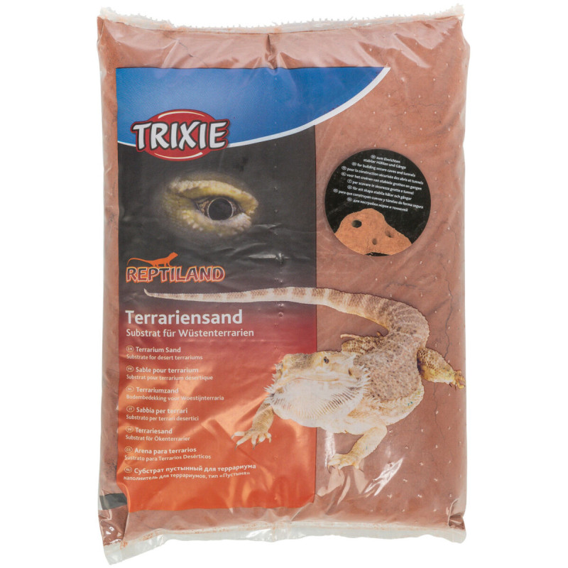 TRIXIE Substrat d’argile pour terrarium - Sable de grotte rouge foncé Faunelia