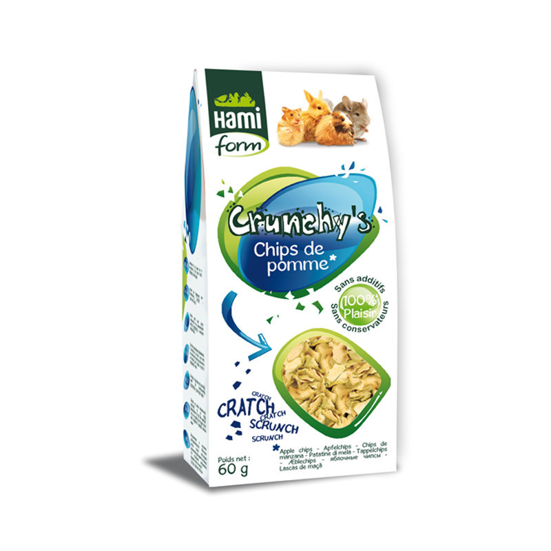 HamiForm Crunchy’s - Chips de pommes pour tous rongeurs Faunelia