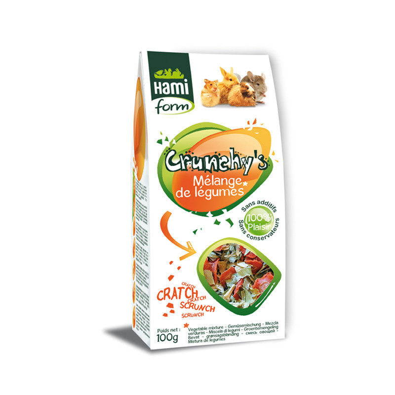 HamiForm Crunchy’s - Mélange légumes pour tous rongeurs Faunelia