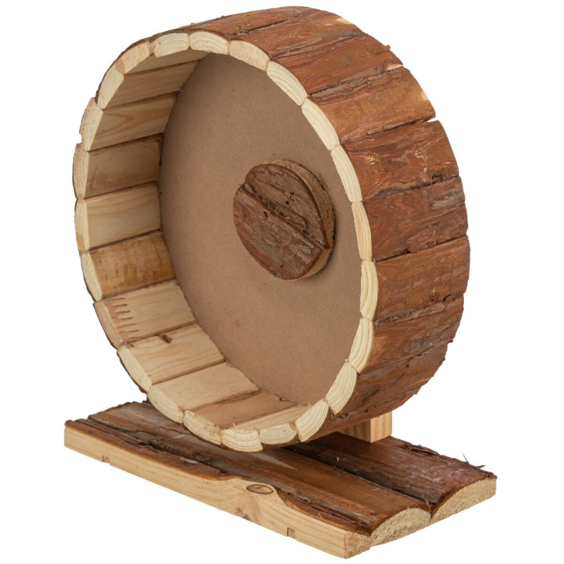 TRIXIE Roue d'exercice - Bois d'écorce - ø 23cm Faunelia