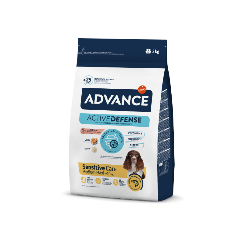 Advance affinity Active Defense - Croquettes - Chien, Adulte, Medium - Sensitive Care - Saumon Faunelia