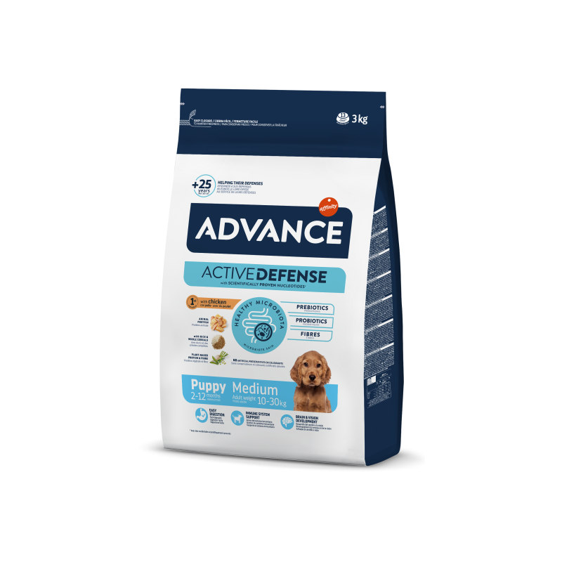 Advance affinity Active Defense - Croquettes - Chiot, Medium - Poulet Faunelia