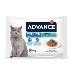 Advance affinity Bouchées en sauce - Chat, Adulte, Stérilisé - Multipack - Cabillaud Faunelia