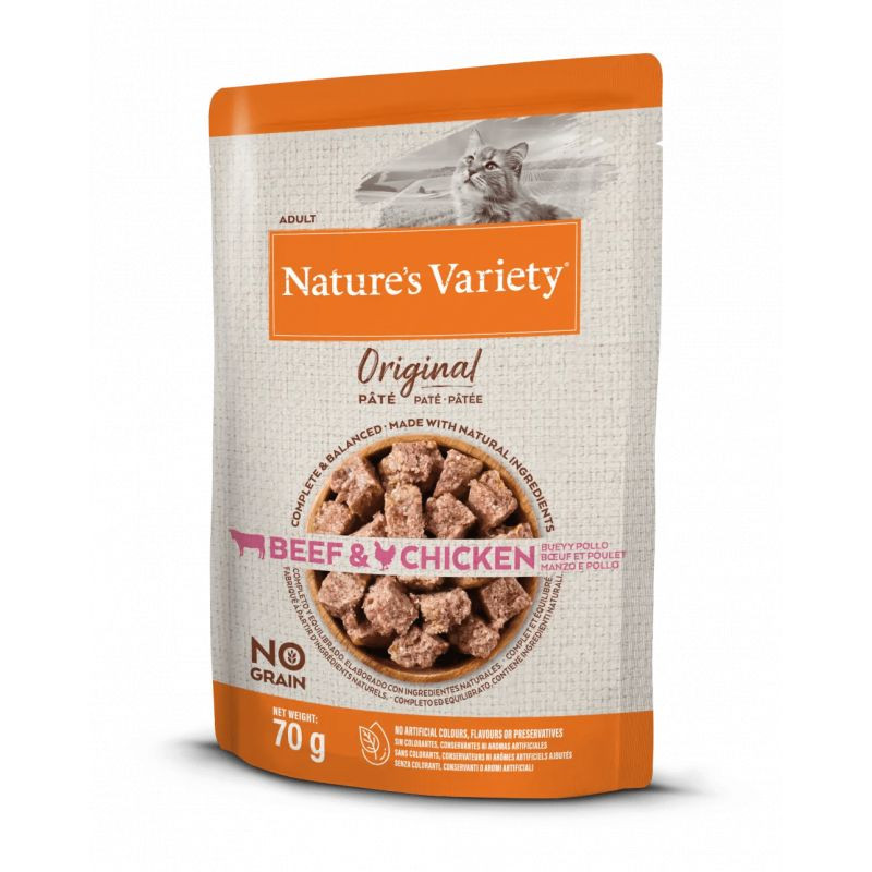 Nature's Variety Original patée - Chat - Sans céréales - Boeuf et poulet Faunelia