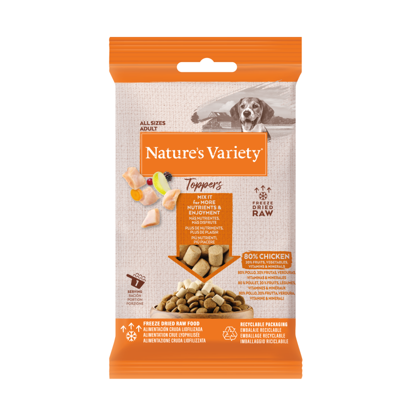 Nature's Variety Toppers - Friandises pour Chien - Poulet Faunelia