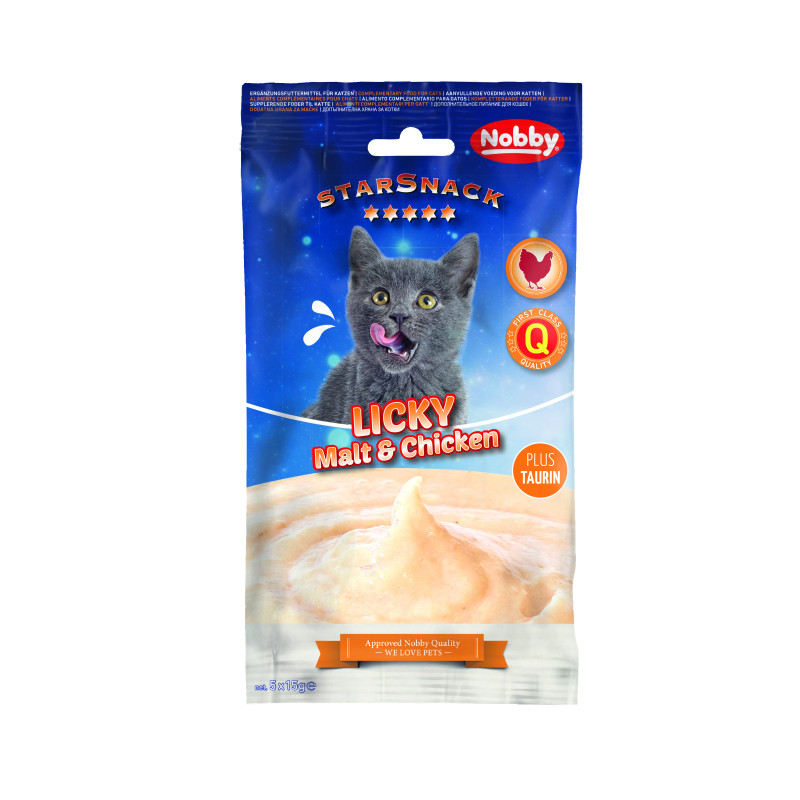 Nobby StarSnack pour chat - LICKY - Malt & Chicken Faunelia