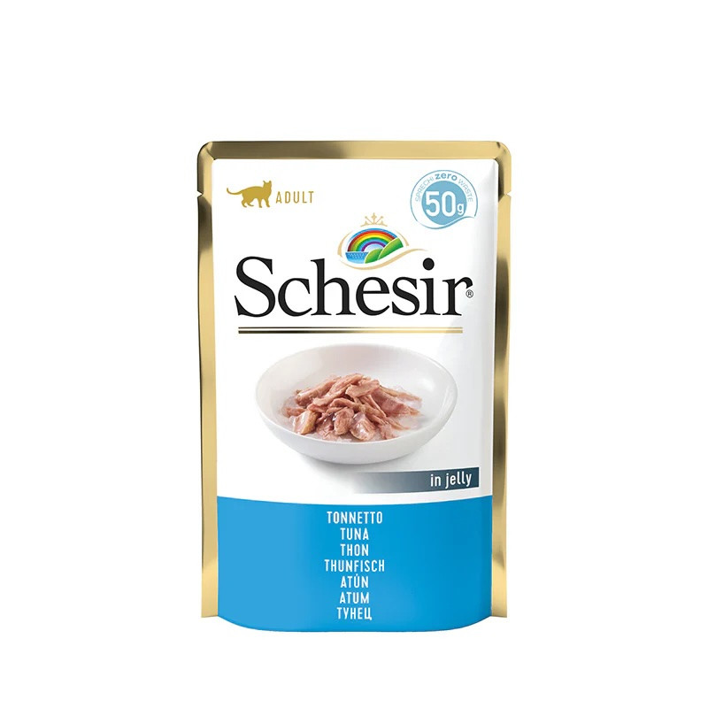 SCHESIR Sachet fraicheur - Chat - En gelée - Thon Faunelia