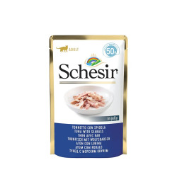 SCHESIR Sachet fraicheur pour chat - En gelée - Thon avec colin Faunelia