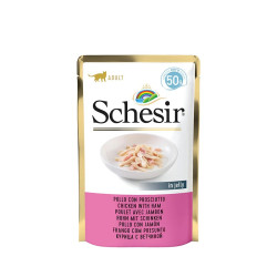 SCHESIR Sachet fraicheur pour chat - En gelée - Thon avec colin Faunelia