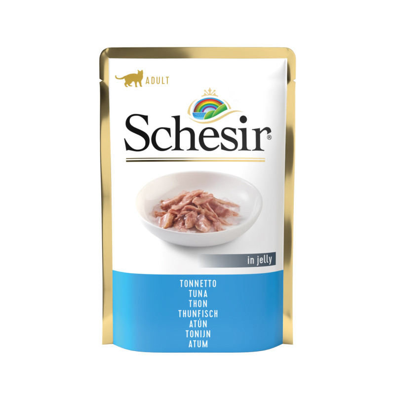 SCHESIR Sachet fraicheur pour chat - En gelée - Thon Faunelia