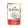 SCHESIR Sachet fraicheur pour chat - En gelée - Poulets avec bar Faunelia