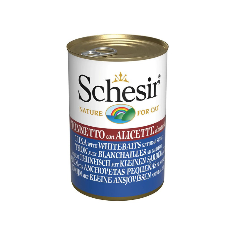 SCHESIR Dans l'eau de cuisson - Boite 140g - Thon avec blanchailles Faunelia