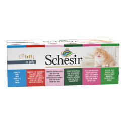 SCHESIR Patée en gelée pour Chat - Multipack - Multi Saveurs Faunelia