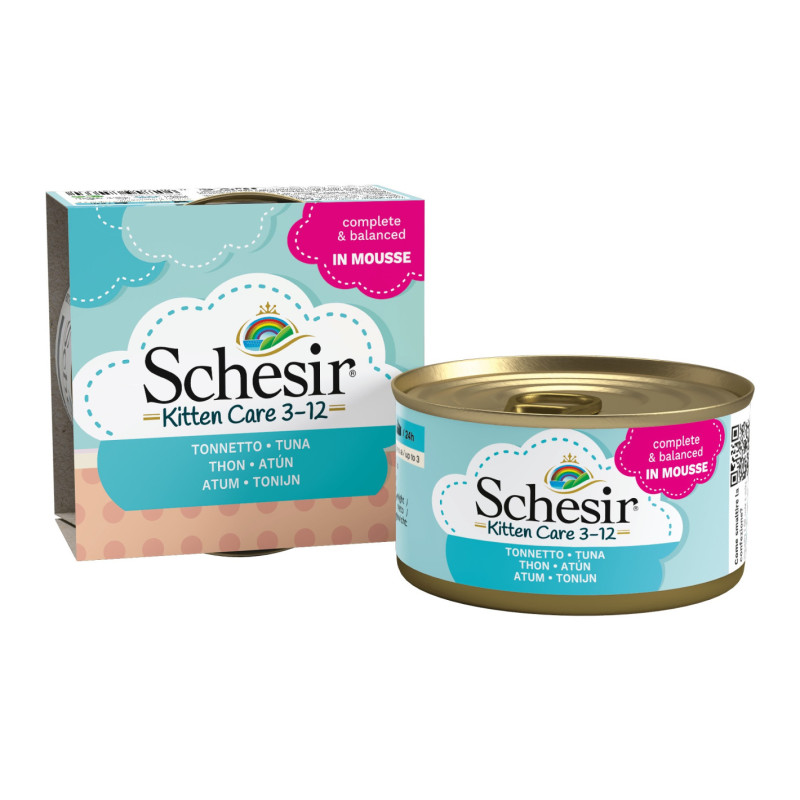 SCHESIR Mousse pour chaton - Boite - Thon Faunelia