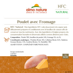 Almo nature HFC Natural - Chat - Boite - Poulet avec fromage Faunelia