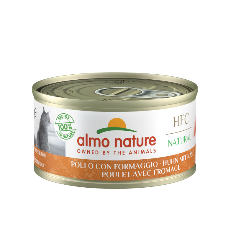 Almo nature HFC Natural - Chat - Boite - Poulet avec fromage Faunelia