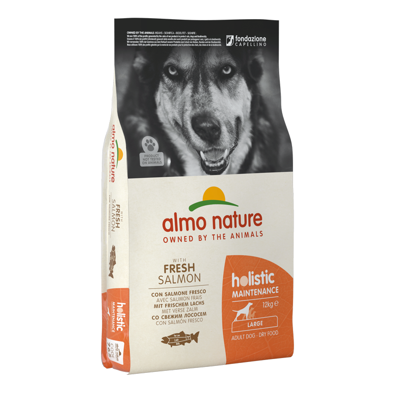 Almo nature Holistic - Croquettes - Chien, Adulte - Large - Saumon frais Faunelia