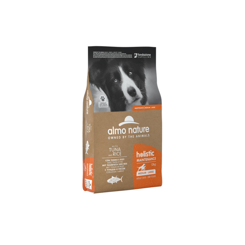 Almo nature Holistic - Croquettes - Chien, Adult - Medium/Large - Thon et riz Faunelia