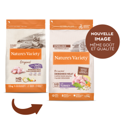 Nature's Variety Original, No Grain - Croquettes - Chat, Adulte, Stérilisé - Dinde Faunelia