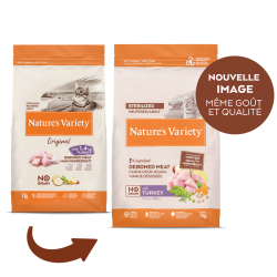 Nature's Variety Original, No Grain - Croquettes - Chat, Adulte, Stérilisé - Dinde Faunelia